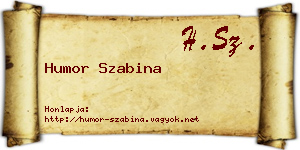 Humor Szabina névjegykártya