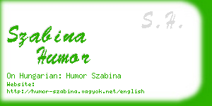 szabina humor business card